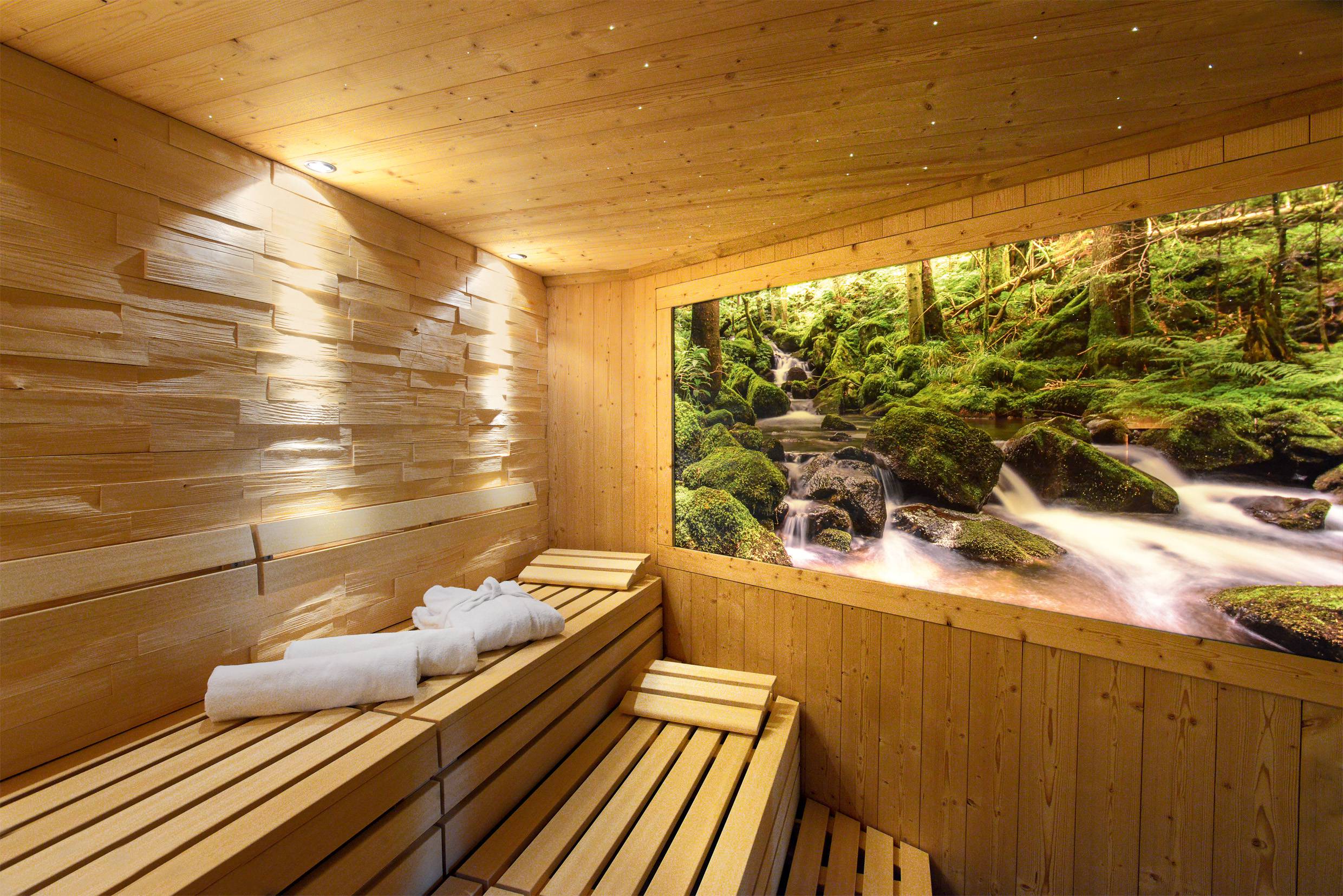 Sauna & steam room: In unserem Spa-Bereich - Hotel Grüner Wald